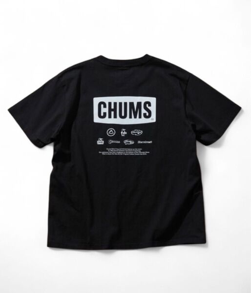 チャムス ヒストリー バックプリント クルーネックTシャツ L