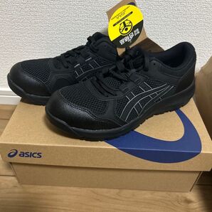 アシックス 安全靴 ローカット【 CP217 】ウィンジョブ セーフティシューズ(レディース)■23.5cm■ブラック×ブラック