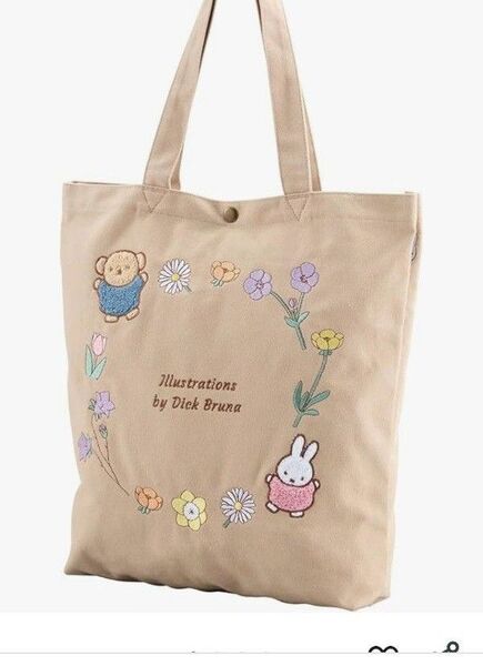 【新品未使用】ミッフィー 刺繍 キャンバス トートバッグ 完売