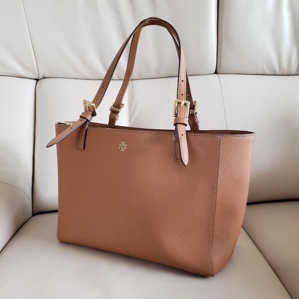 TORY BURCH トートバッグ ブラウン レザー トリーバーチ 肩掛け バッグ ビジネスバッグ ショルダーバッグ レザー