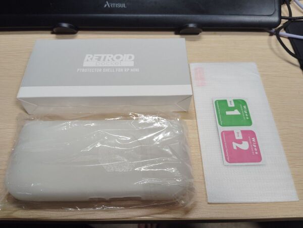 Retroid Pocket Mini用 画面ガラスフィルム&背面プロテクターシェル