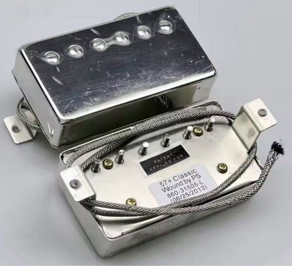 Gibson 57 Classic+ クローン セット カバー ニッケル クローム ピックアップ 輸入品 ギブソン ハムバッカー