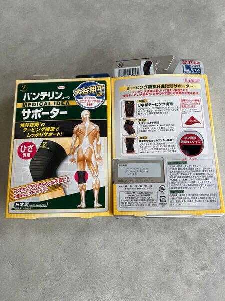 バンテリンコーワ 膝サポーター 左右兼用 大きめ 二枚セット 大谷翔平選手ミニクリアファイル付き