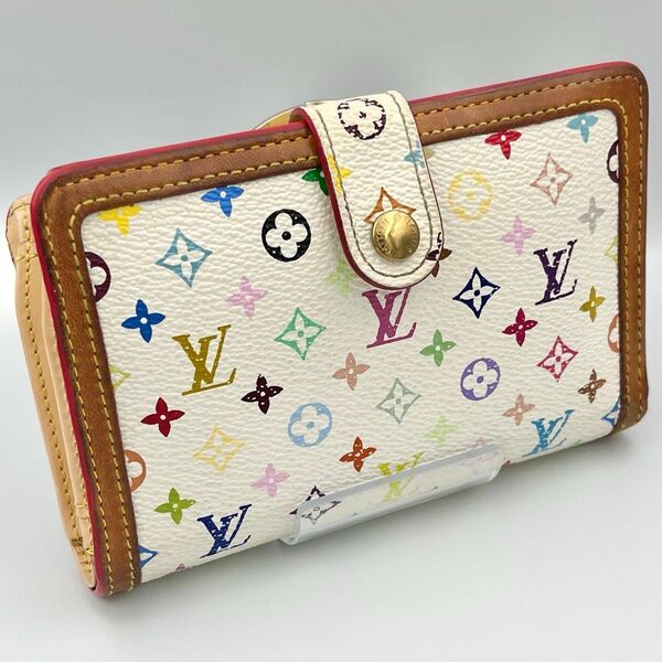 LOUIS VUITTON ルイヴィトン モノグラム ポルト ビエ ヴィエノワ マルチカラー ブロン 二つ折り財布 がま口