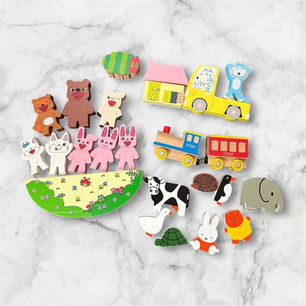 絵本の積み木セットまとめ売り 11ぴきのねこ 収納ポーチ付き