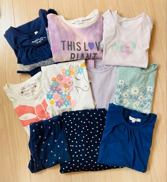 女の子まとめ売り 半袖Tシャツ ワンピース 130 10点 夏服 公園用