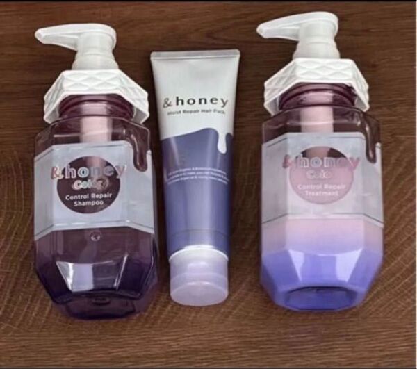 アンドハニー カラーコントロールリペア お試し容量シャンプー 300ml+トリートメント305g モイストリペアヘアパック130g
