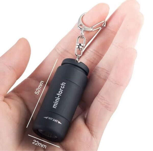 ミニキーホルダー懐中電灯 USB 充電 LED ライト防水キーホルダーライト