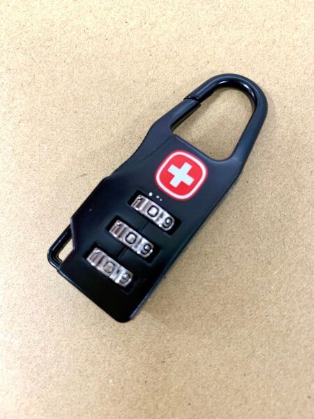 ダイヤル式 南京錠 ブラック バッグ用ロック スーツケース用