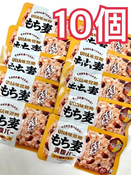 UHA味覚糖 もち麦満足バー 10袋セット 16雑穀プラス ほんのり塩味