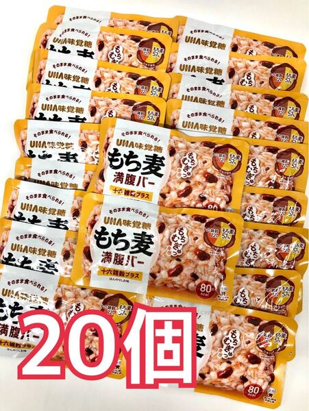 UHA味覚糖 もち麦満足バー 20袋入 16雑穀プラス ほんのり塩味