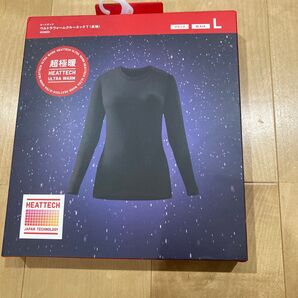 新品未使用 ユニクロ ヒートテック ウルトラウォーム 超極暖 クルーネックt レディース L ブラック