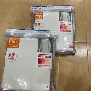 新品 未使用 ユニクロ UNIQLO 極暖 ヒートテック 長袖 エクストラウォーム モックネック タートル ホワイトメンズ L