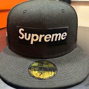 Supreme キャップ 7 1/2 ブラック 黒 帽子