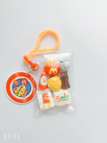 ガチャ詰めポーチ風☆ハンバーガー363☆キャンディバックキーホルダー