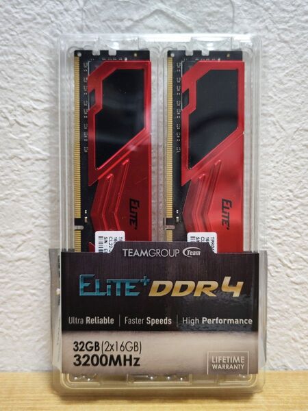 TEAMGROUP ELITE DDR4 32GB (2x16GB) 3200MHz メモリ