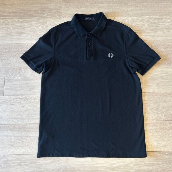 FRED PERRY フレッドペリー 半袖 ポロシャツ ブラック ロゴ刺繍