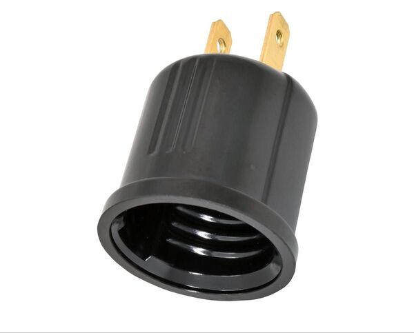 オーム電機 ソケット変換コンセントアダプター E26用 ソケット付きコンセントプラグ HS-LEIB01 00-7054 OHM