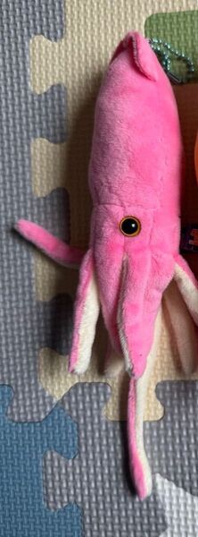 匿名配送 くったりダイオウイカ ボールチェーン マスコット ぬいぐるみ オレンジ