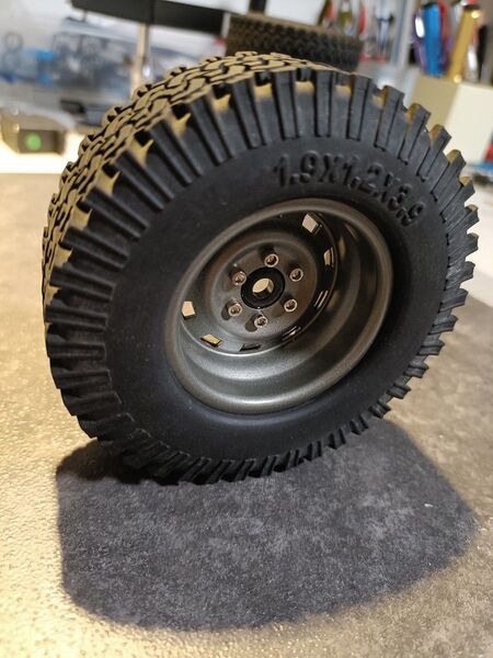 1.9インチ 金属ホイール タイヤ cc02 cr01 ビードロック 1/10 クローラ