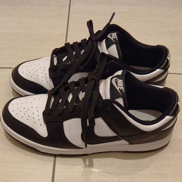 【極美品】NIKE (ナイキ) / DUNK LOW RETRO "パンダ・ホワイト・ブラック" /27.5cm/シューガード付
