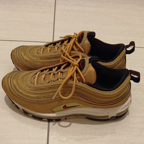 NIKE / AIR MAX 97 OG QS "METALLIC GOLD" / ゴールド / 27cm /884421-700