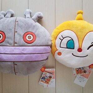 新品☆だだんだんとドキンちゃんの顔型クッション♪アンパンマンキャラクター