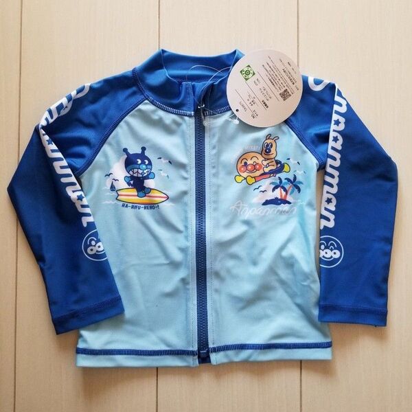 新品☆アンパンマンのラッシュガード♪サイズ 80 水着 長袖 バイキンマン