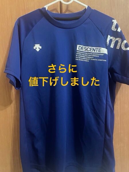 DESCENTE 半袖Tシャツ ブルー メンズ レディース スポーツウェア 男女兼用 Mサイズ