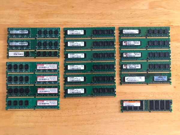 デスクトップPC用メモリ 各種まとめ販売 PC2-6400 PC2-5300 PC2700 2G 1G 512M 256M