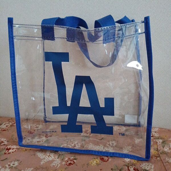 ドジャース 新品 スタジアム MLB LAロゴ トートバッグ 透明 大谷翔平 ドジャース ビニールバッグ 新品 クリアバッグ