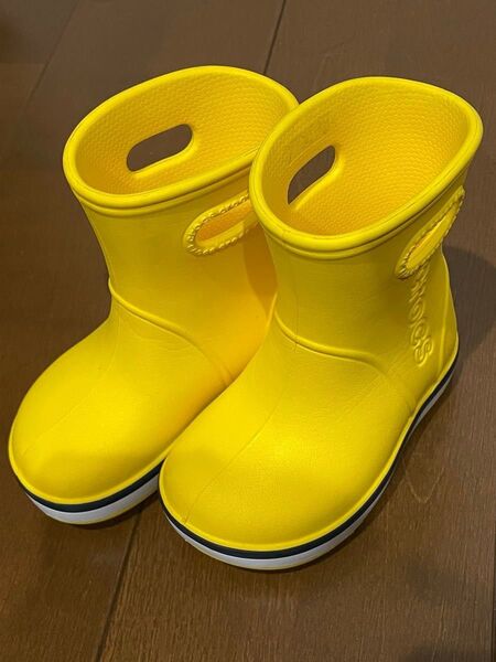 crocs キッズ レインブーツ イエロー C6 14cm クロックス 長靴