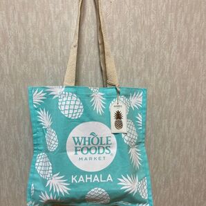 【Whole Foods Market 】ハワイ限定 トートバッグ カハラ パイナップル ブルー