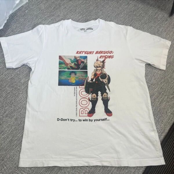 UNIQLO UT 僕のヒーローアカデミア Tシャツ 緑谷出久 爆豪勝己 Lサイズ ホワイト
