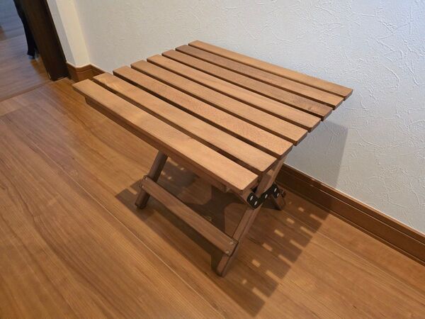 Hilander ウッド 2way スツール キャンプ テーブル アウトドア 木製