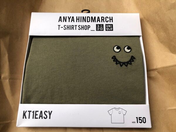 UNIQLO×アニヤハインドマーチ オリーブ色 Tシャツ キッズ150cm 限定値段