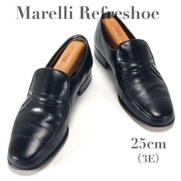 日本製 Marelli Refreshoe マレリー リフレッシュ ビジネス シューズ 革靴 ローファー 3E レザー メンズ