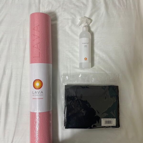 LAVA(ヨガマット、消臭スプレー、収納バッグ)/ 持ち運び/ ピンク/ 厚手/ トレーニング/ 厚め/ ストレッチ