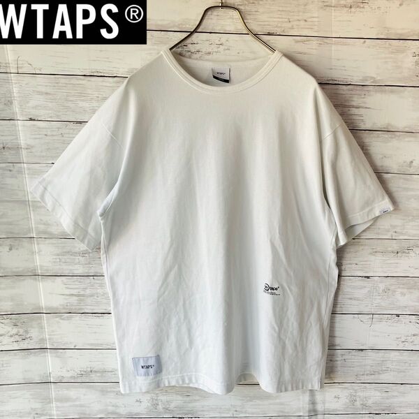 【即売】Wtaps ダブルタップス 半袖Tシャツ 刺繍ロゴ 白 Mサイズ