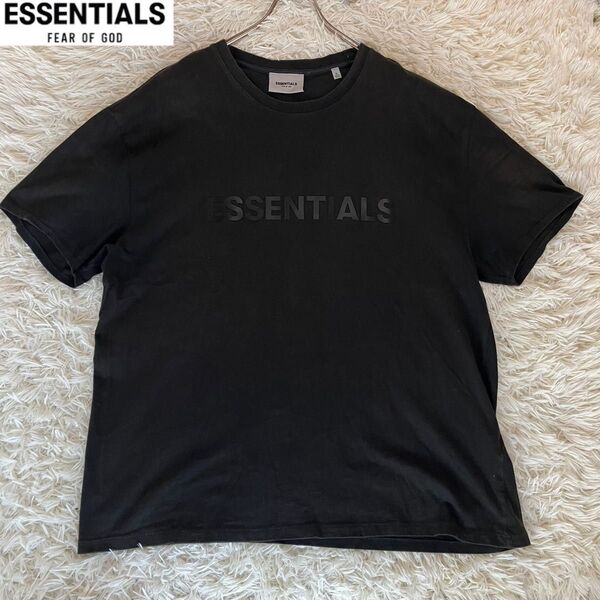 【即売】FOG essentials エッセンシャルズ 半袖 Tシャツ ラバーロゴ ブラック 黒 Lサイズ