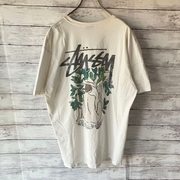 【希少デザイン】stussy ステューシー 半袖 Tシャツ forces of nature Lサイズ