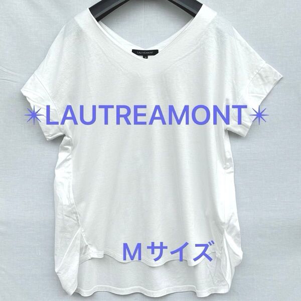 LAUTREAMONT/ロートレアモン/Vネックカットソー/半袖Tシャツ/白