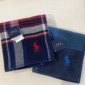 POLO RALPH LAUREN ポロ ラルフローレンタオルハンカチ 2枚