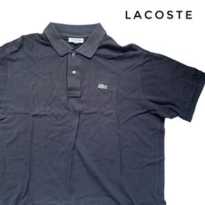 LACOSTEラコステ ワンポイントロゴポロシャツ ブラック ビックサイズ 古着