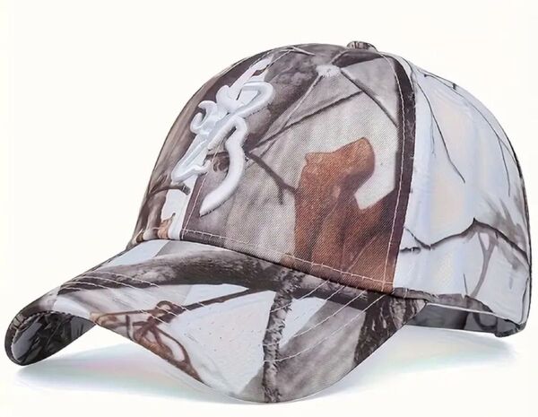 ブローニング ハンティングキャップ スノーカモ Browning 狩猟 ホワイト