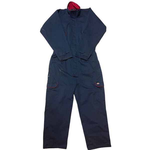 ディッキーズ Dickies つなぎ オールインワン カバーオール Lサイズ 長袖 スタンドカラー フルジップ