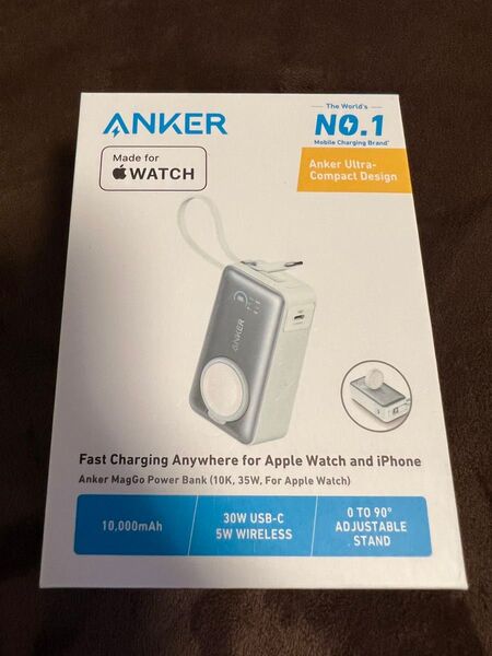 【新品未開封】Anker MagGo Power Bank(10000mAh 35W For Apple Watch)ミントブルー