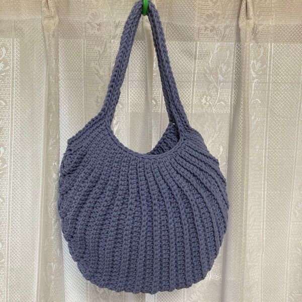 シェルバッグ スカイブルー ハンドメイド