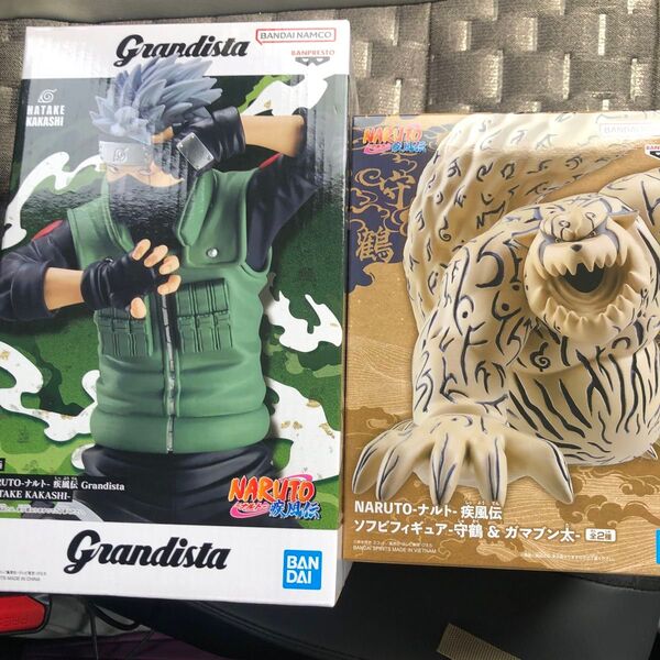 NARUTO 疾風伝 Grandistaはたけカカシ&ソフビフィギュア 守鶴