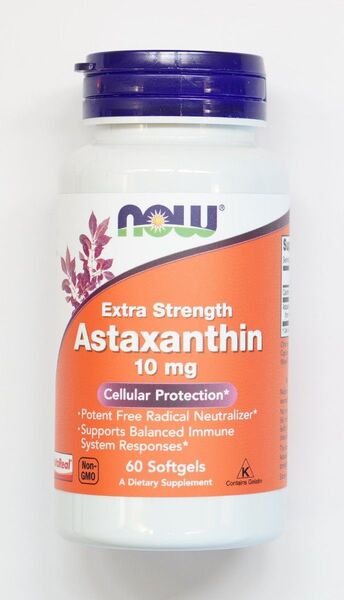 (新品)サプリメント NOW アスタキサンチン 10mg 60粒 1個